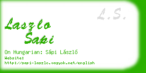 laszlo sapi business card
