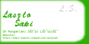laszlo sapi business card
